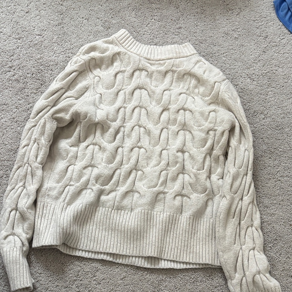 a new day Women's Beige Textured Knit Sweater